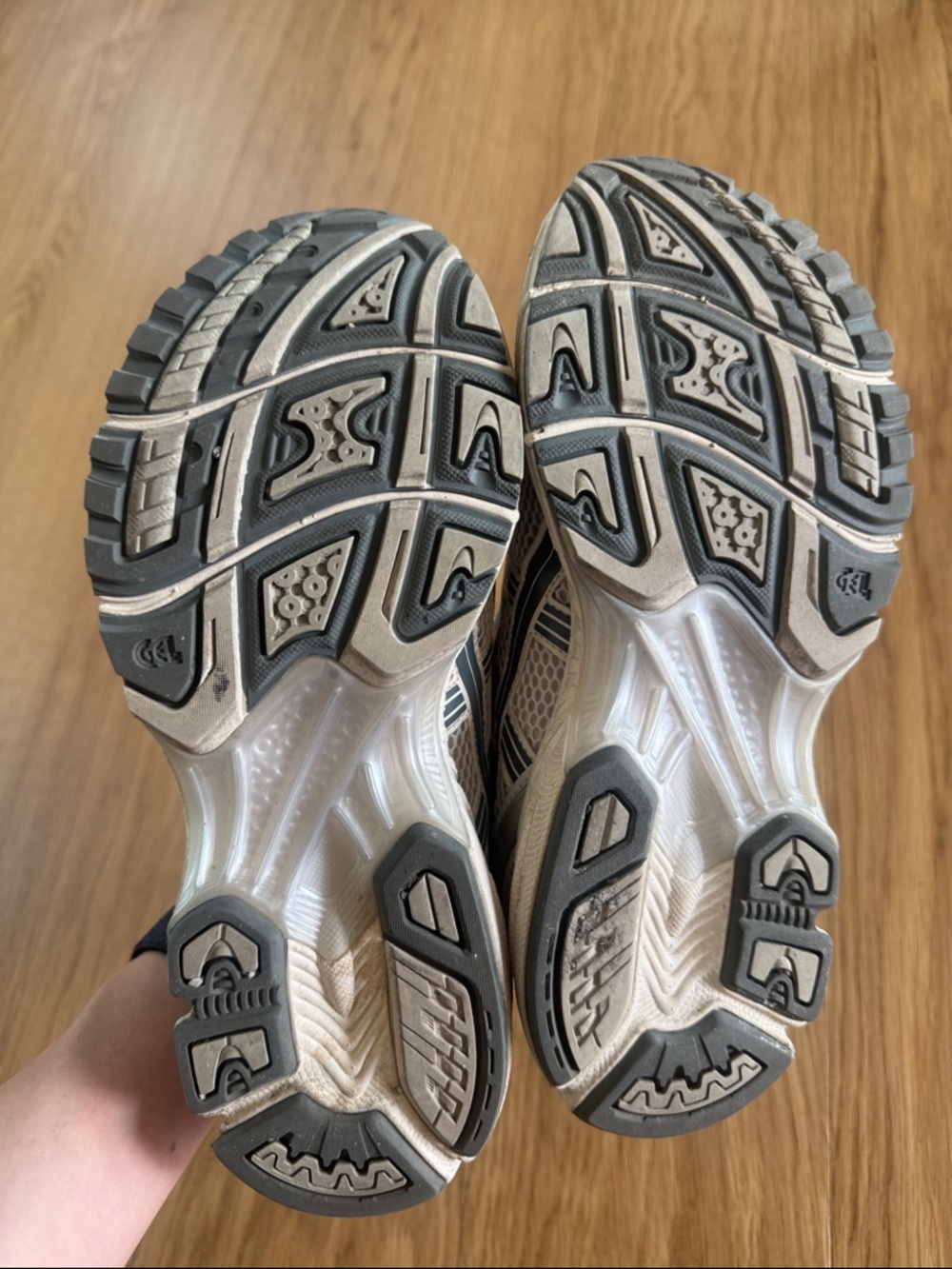 Asics White and Silver Women's Running Sneakers - Picture 7 of 8